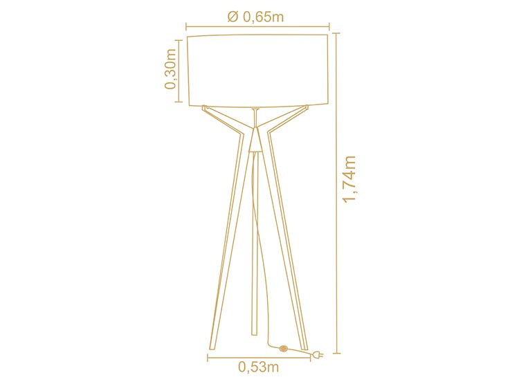 LÁMPARA DE PIE NAVI CUPULA TEJIDA 3148CT/83 - 3