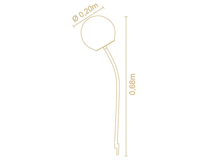 LÁMPARA EXTERIOR SFERA 20CM FIORE 3229PT - 3